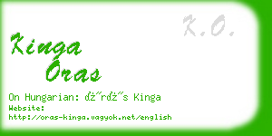 kinga oras business card